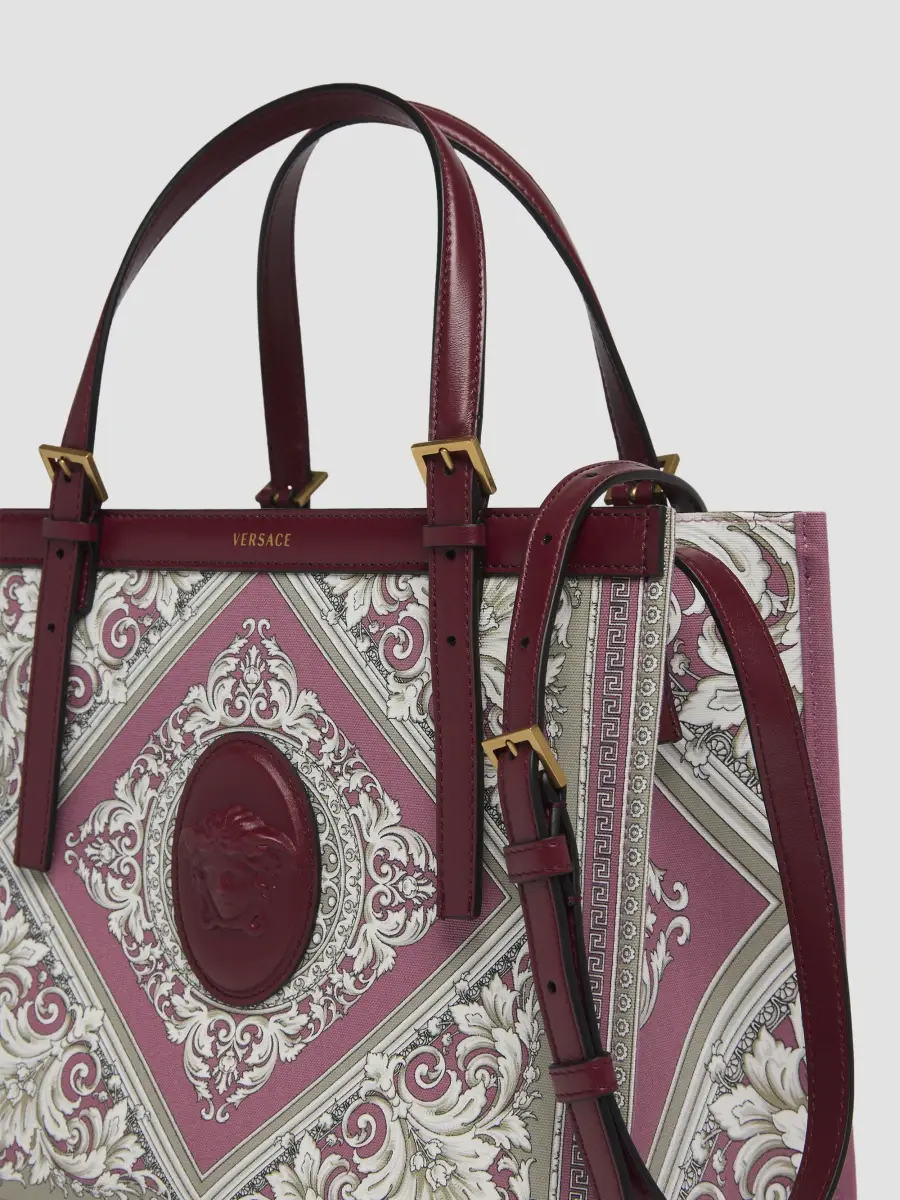 Versace Women's Rivière Medium Neoclassic Barocco Cotton Tote Bag | Thumbnail 6 Versace Women's Rivière Medium Neoclassic Barocco Cotton Tote Bag | Thumbnail 6
