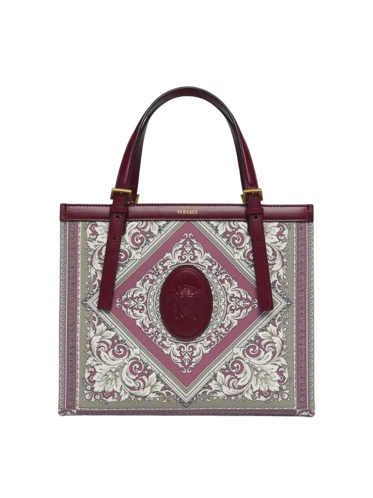 Versace Women's Rivière Medium Neoclassic Barocco Cotton Tote Bag