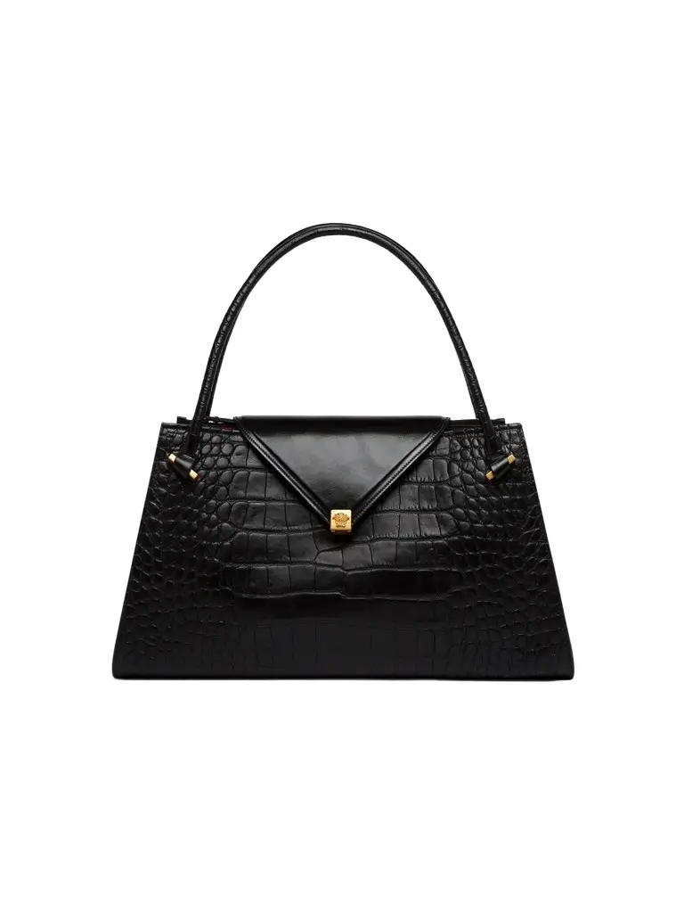 Versace Women's Severine Large Leather Top Handle Bag