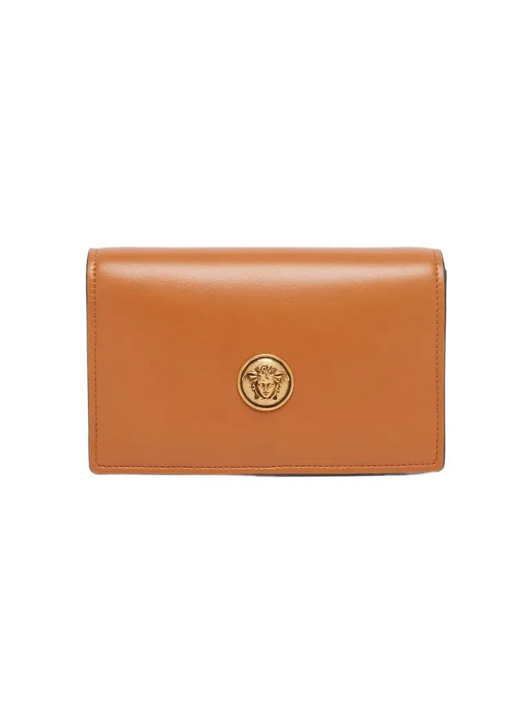 Versace Women's Emblème Mini Leather Clutch