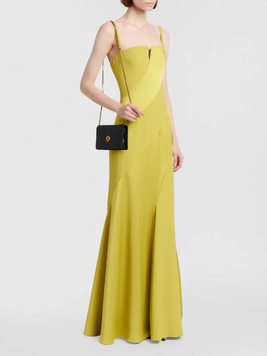 Versace Women's Emblème Mini Croc-Embossed Leather Crossbody Bag | Thumbnail 5
