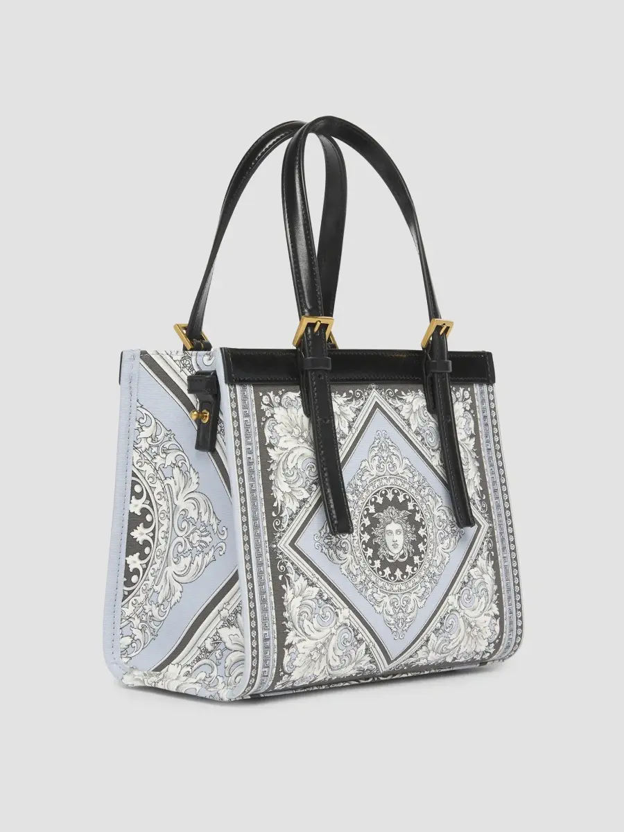 Versace Women's Rivière Medium Neoclassic Barocco Cotton Tote Bag | Thumbnail 2