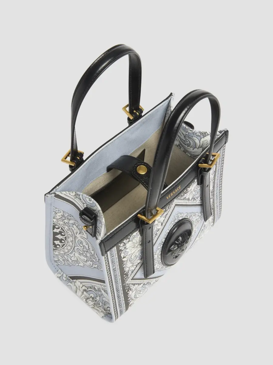Versace Women's Rivière Medium Neoclassic Barocco Cotton Tote Bag | Thumbnail 3