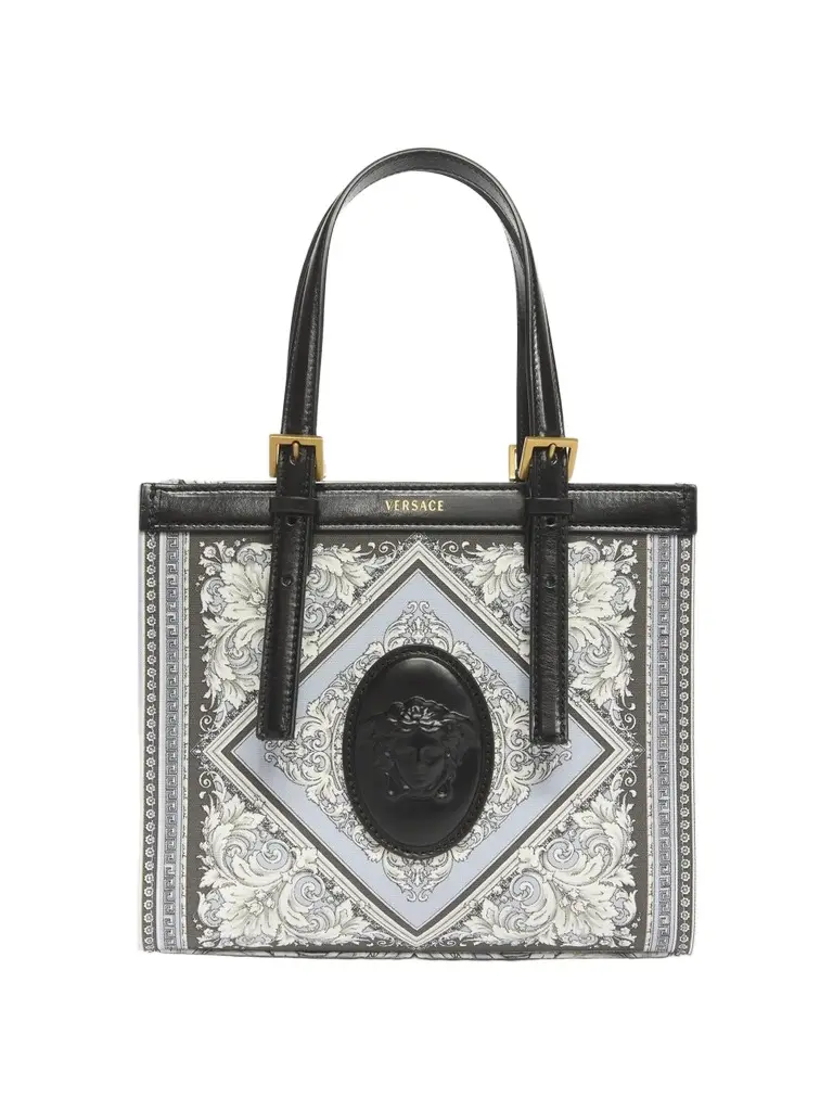 Versace Women's Rivière Medium Neoclassic Barocco Cotton Tote Bag