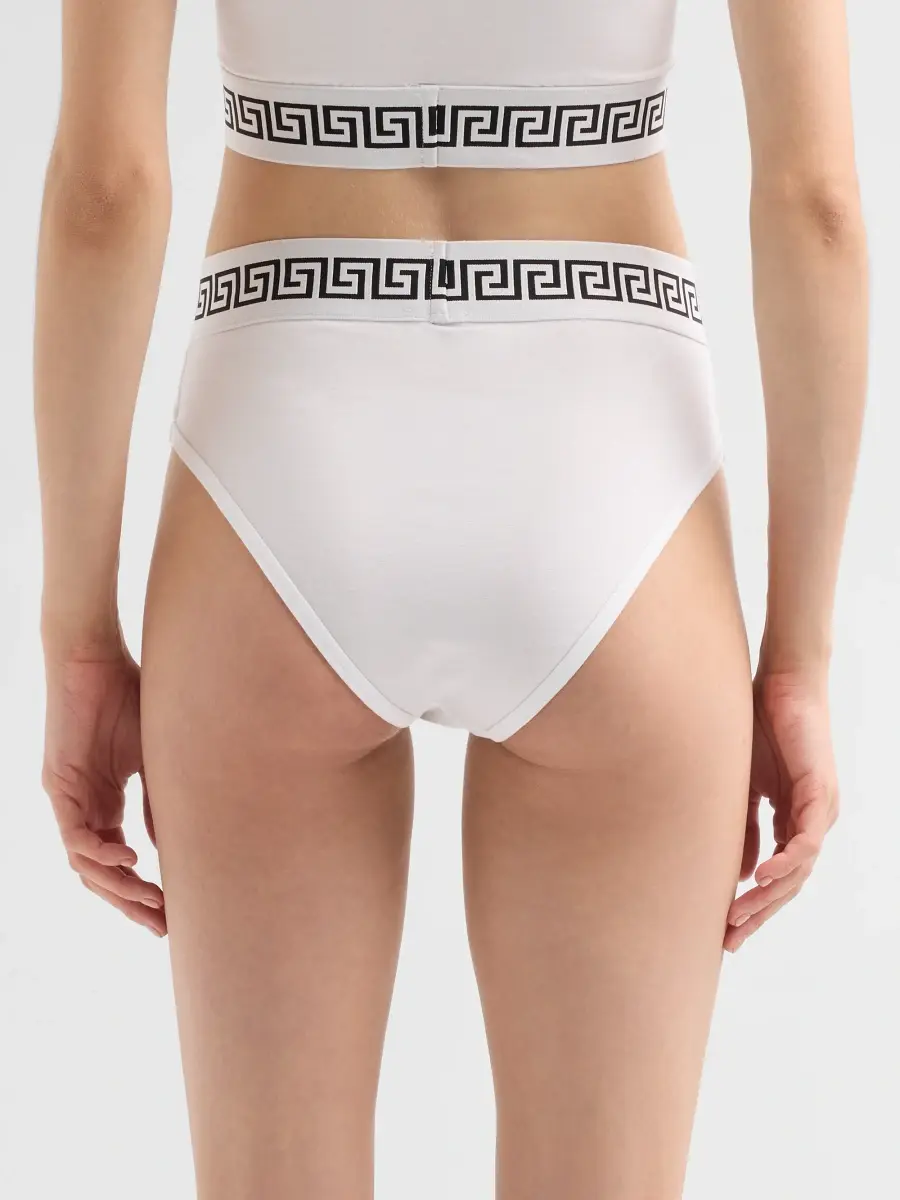 Versace Women's Greek Key High-Cut Panty | Thumbnail 3 Versace Women's Greek Key High-Cut Panty | Thumbnail 3