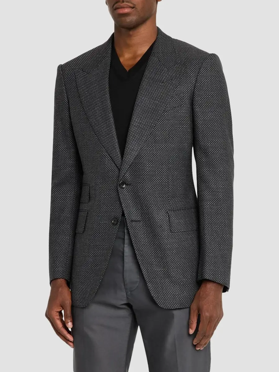 Kiton Men's Birdseye Wool-Blend Sport Jacket | Thumbnail 4 Kiton Men's Birdseye Wool-Blend Sport Jacket | Thumbnail 4