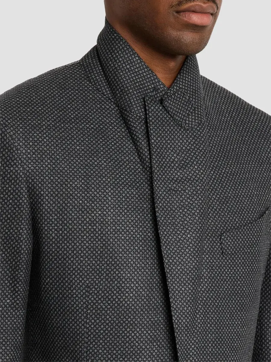Kiton Men's Birdseye Wool-Blend Sport Jacket | Thumbnail 7 Kiton Men's Birdseye Wool-Blend Sport Jacket | Thumbnail 7