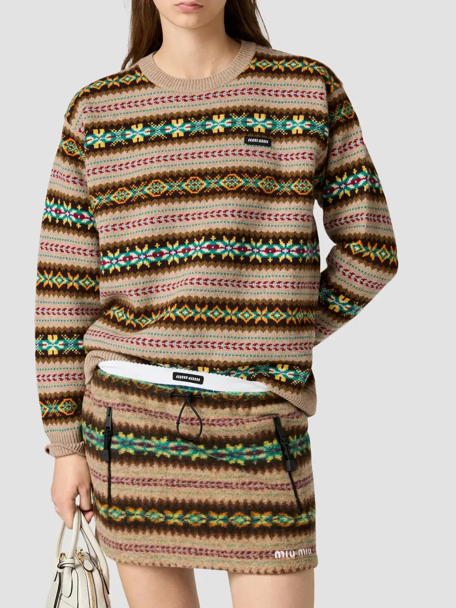 Miu Miu Women's Wool Sweater | Thumbnail 3 Miu Miu Women's Wool Sweater | Thumbnail 3