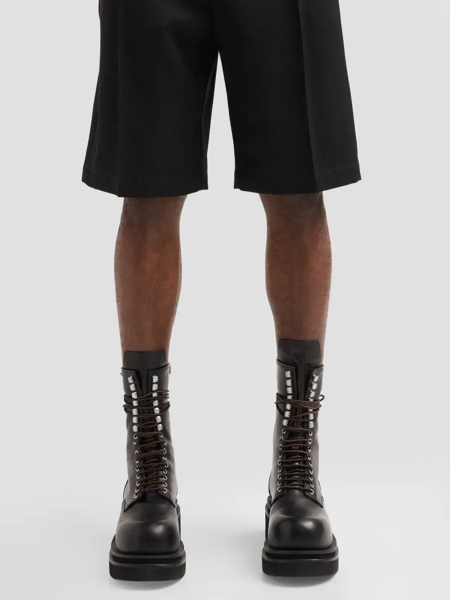 Rick Owens Men's Tower Lace-Up Bogun Boots | Thumbnail 2 Rick Owens Men's Tower Lace-Up Bogun Boots | Thumbnail 2