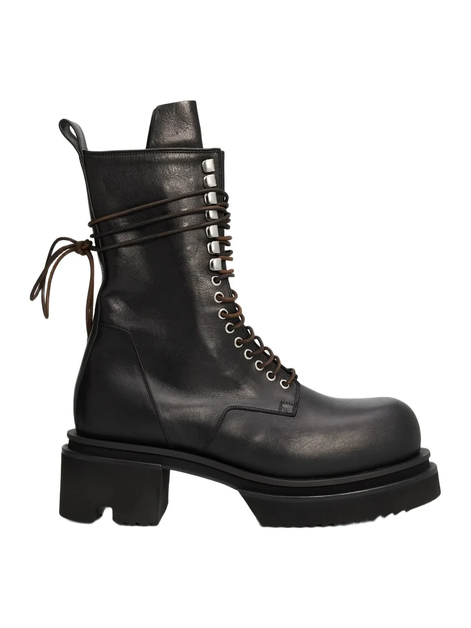 Rick Owens Men's Tower Lace-Up Bogun Boots