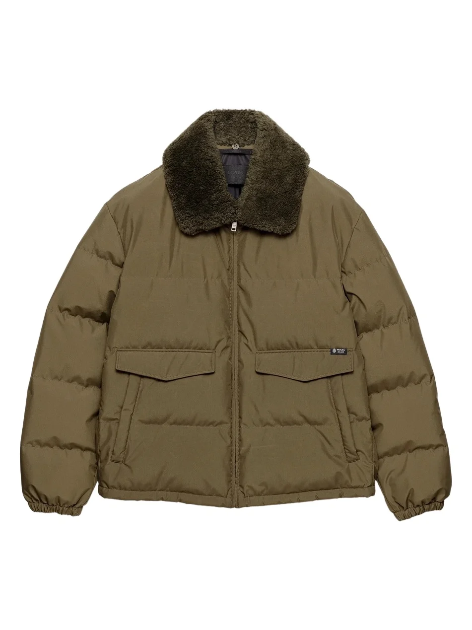 Prada Men's Medium-Weight Technical Fabric Down Jacket