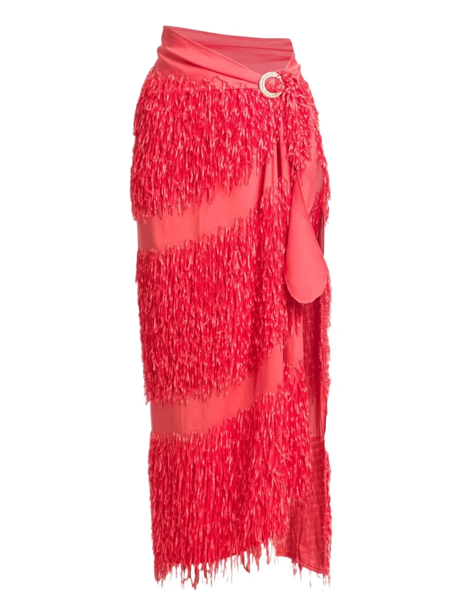 Giorgio Armani Women's Fringe Sarong Skirt