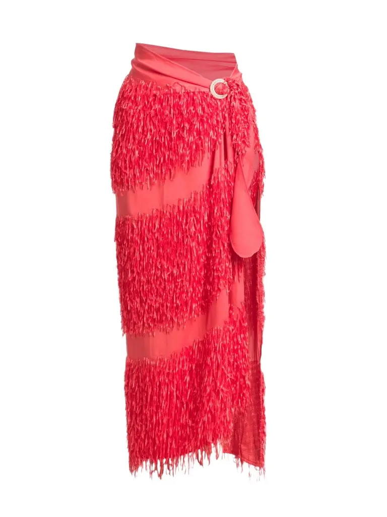Giorgio Armani Women's Fringe Sarong Skirt