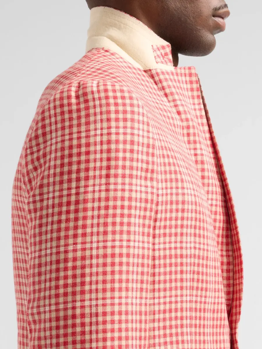 Isaia Men's Gingham Linen-Blend Blazer | Thumbnail 7 Isaia Men's Gingham Linen-Blend Blazer | Thumbnail 7