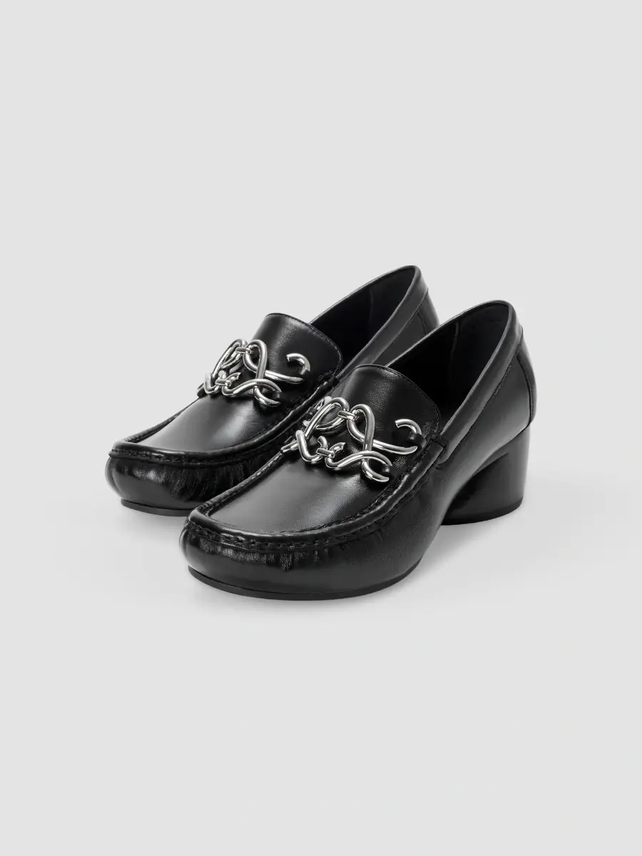 Loewe Women's Oval Double L 45MM Leather Loafers | Thumbnail 2 Loewe Women's Oval Double L 45MM Leather Loafers | Thumbnail 2