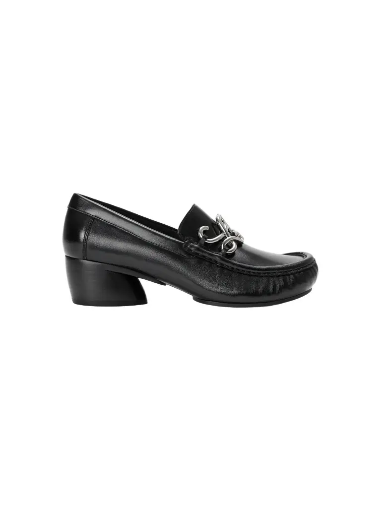 Women's Oval Double L 45MM Leather Loafers Women's Oval Double L 45MM Leather Loafers