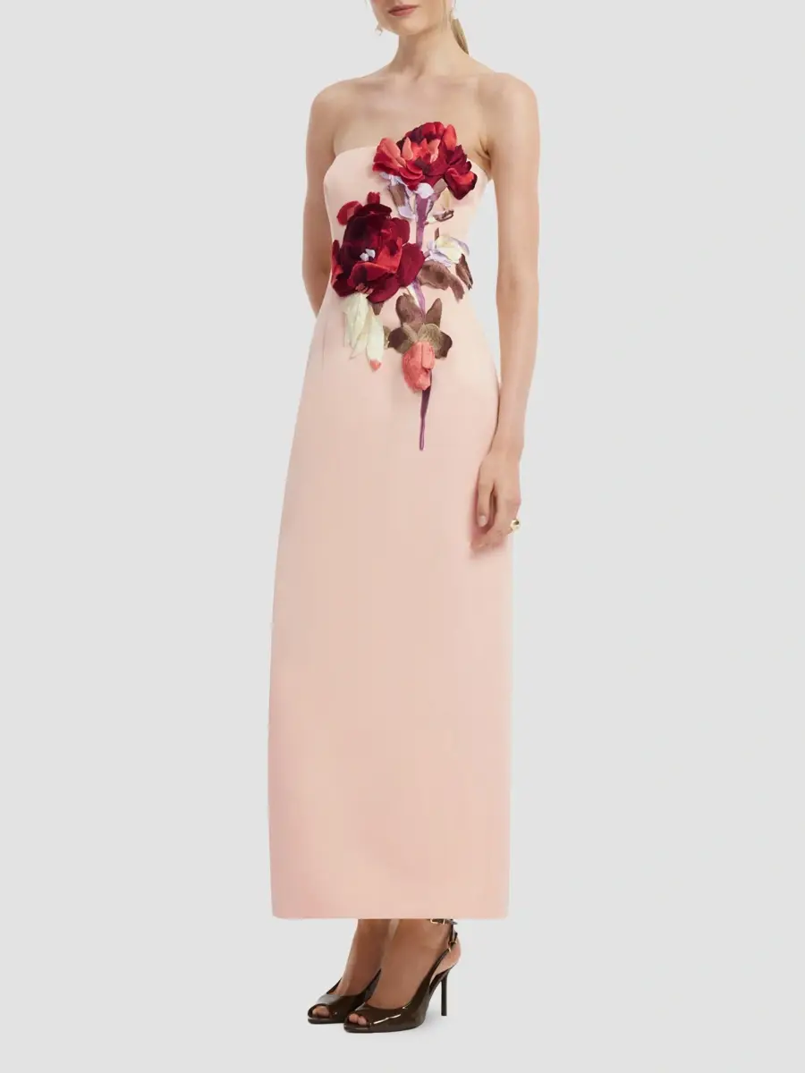 LEO LIN Women's Sojourn Rayna Floral-Appliqué Strapless Maxi Dress | Thumbnail 6