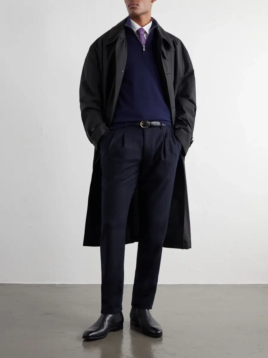 Slowear Incotex Pleated Tapered Wool-Blend Flannel Trousers - Men | Thumbnail 2