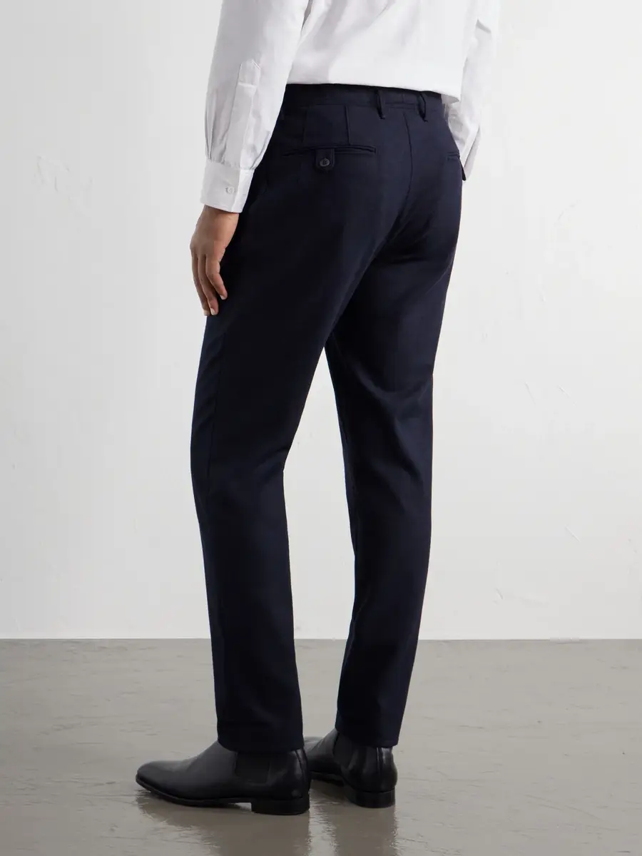 Slowear Incotex Pleated Tapered Wool-Blend Flannel Trousers - Men | Thumbnail 4