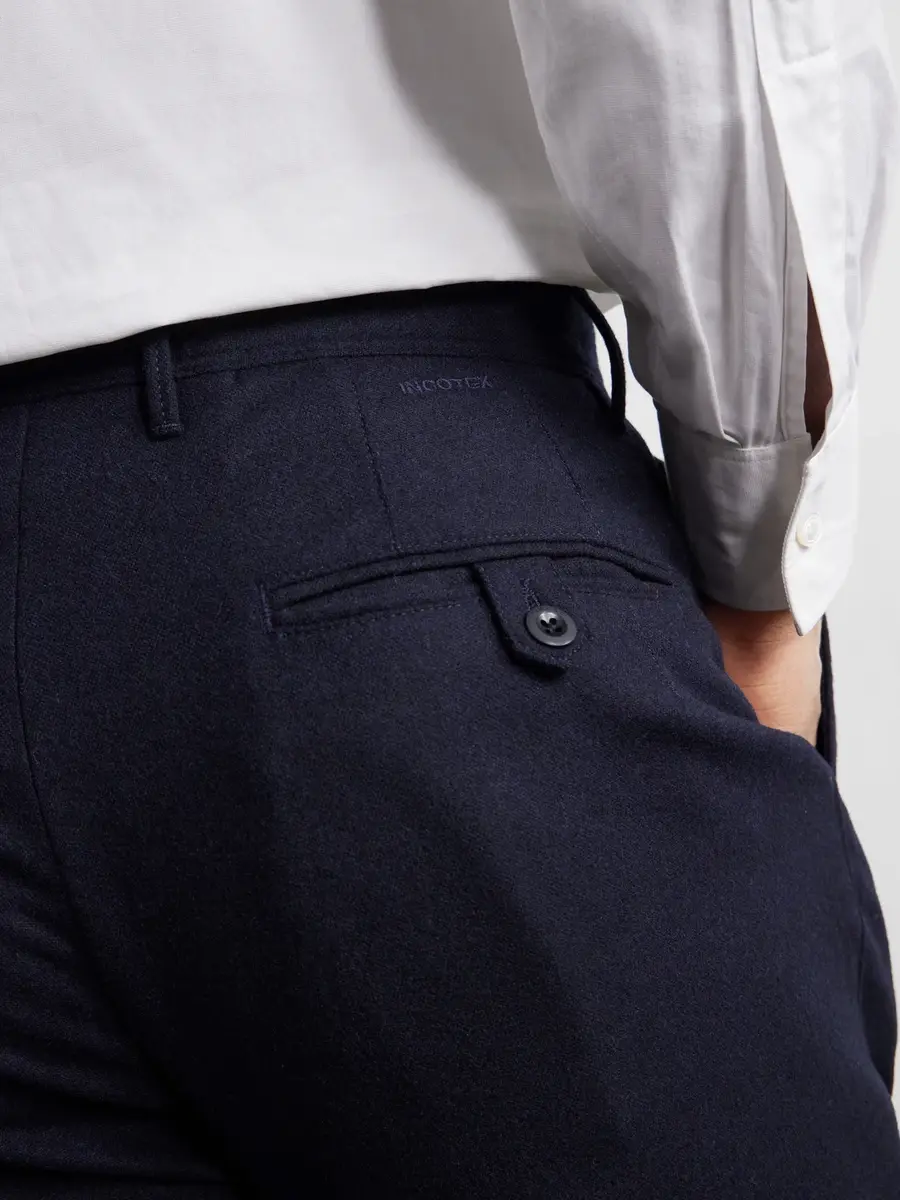 Slowear Incotex Pleated Tapered Wool-Blend Flannel Trousers - Men | Thumbnail 5
