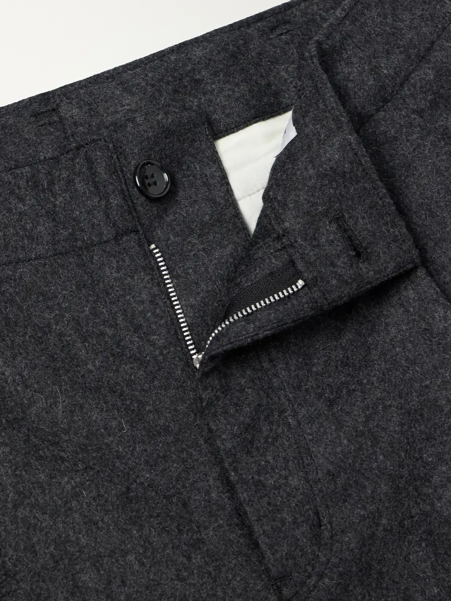 Comme des Garçons SHIRT Wide-Leg Pleated Wool-Blend Flannel Trousers - Men | Thumbnail 5 Comme des Garçons SHIRT Wide-Leg Pleated Wool-Blend Flannel Trousers - Men | Thumbnail 5