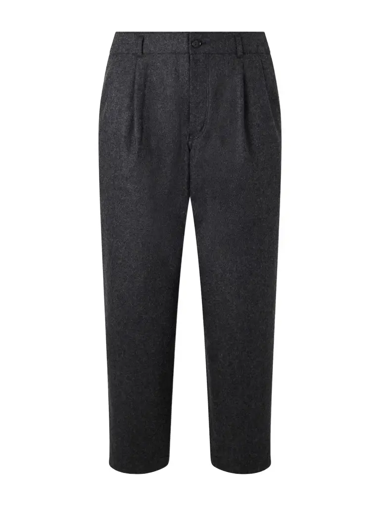 Comme des Garçons SHIRT Wide-Leg Pleated Wool-Blend Flannel Trousers - Men