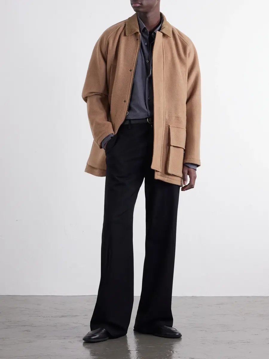 J. Mueser Panelled Corduroy-Trimmed Camel Hair Jacket - Men | Thumbnail 2 J. Mueser Panelled Corduroy-Trimmed Camel Hair Jacket - Men | Thumbnail 2