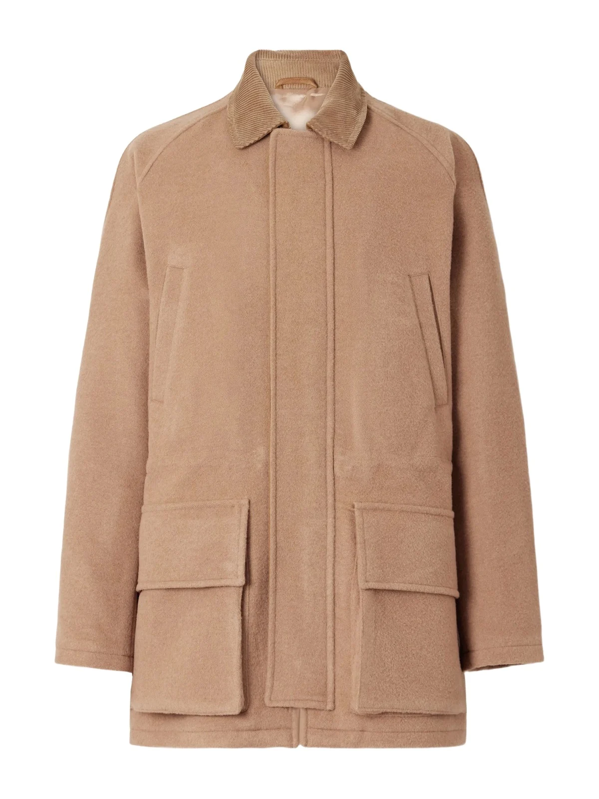 J. Mueser Panelled Corduroy-Trimmed Camel Hair Jacket - Men