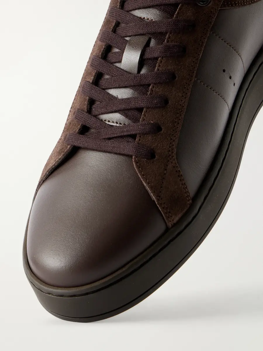 J.M. Weston On Time Suede-Trimmed Leather Sneakers - Men | Thumbnail 5 J.M. Weston On Time Suede-Trimmed Leather Sneakers - Men | Thumbnail 5