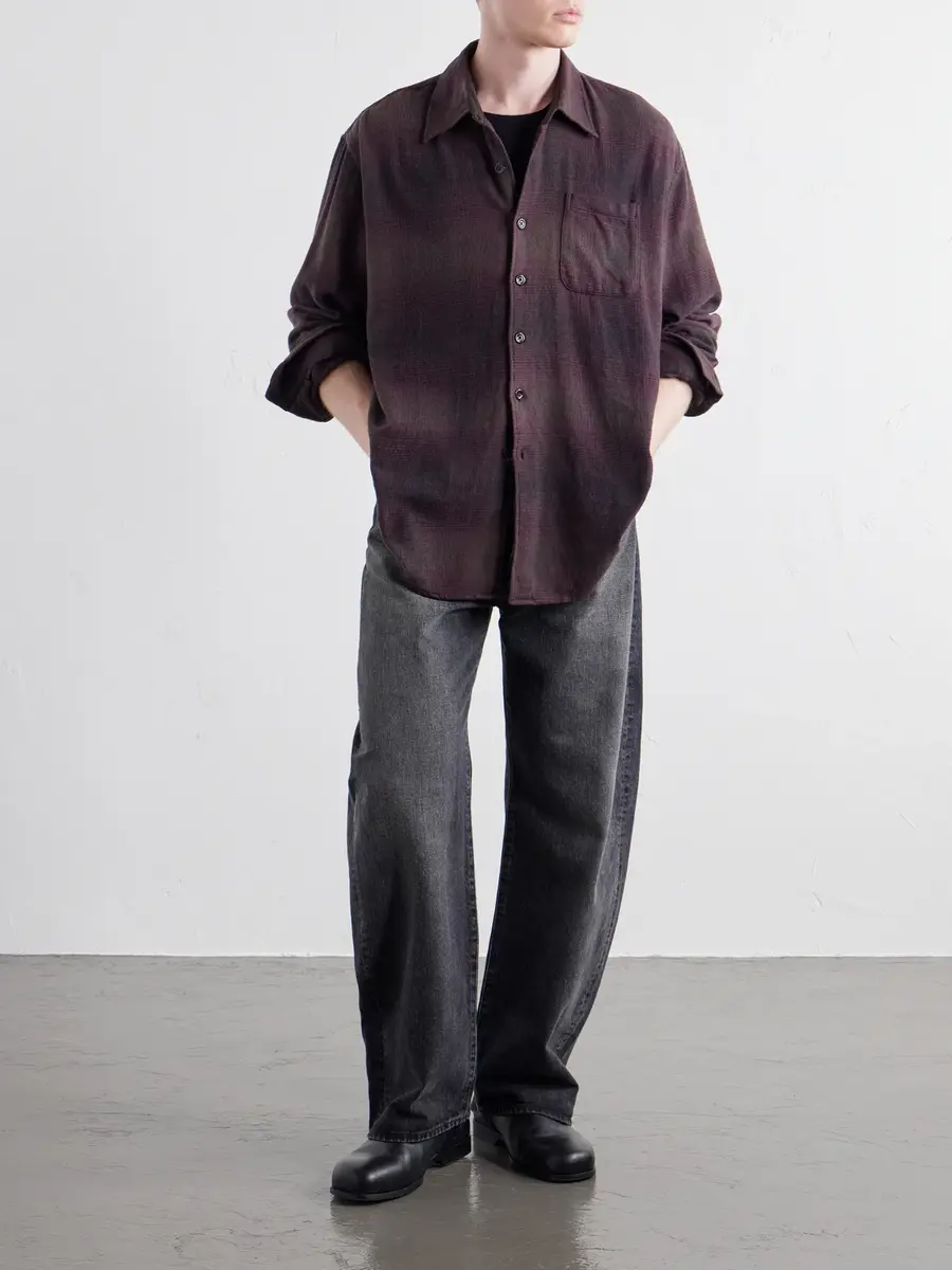 Our Legacy Above Checked Cotton-Blend Flannel Shirt - Men | Thumbnail 2