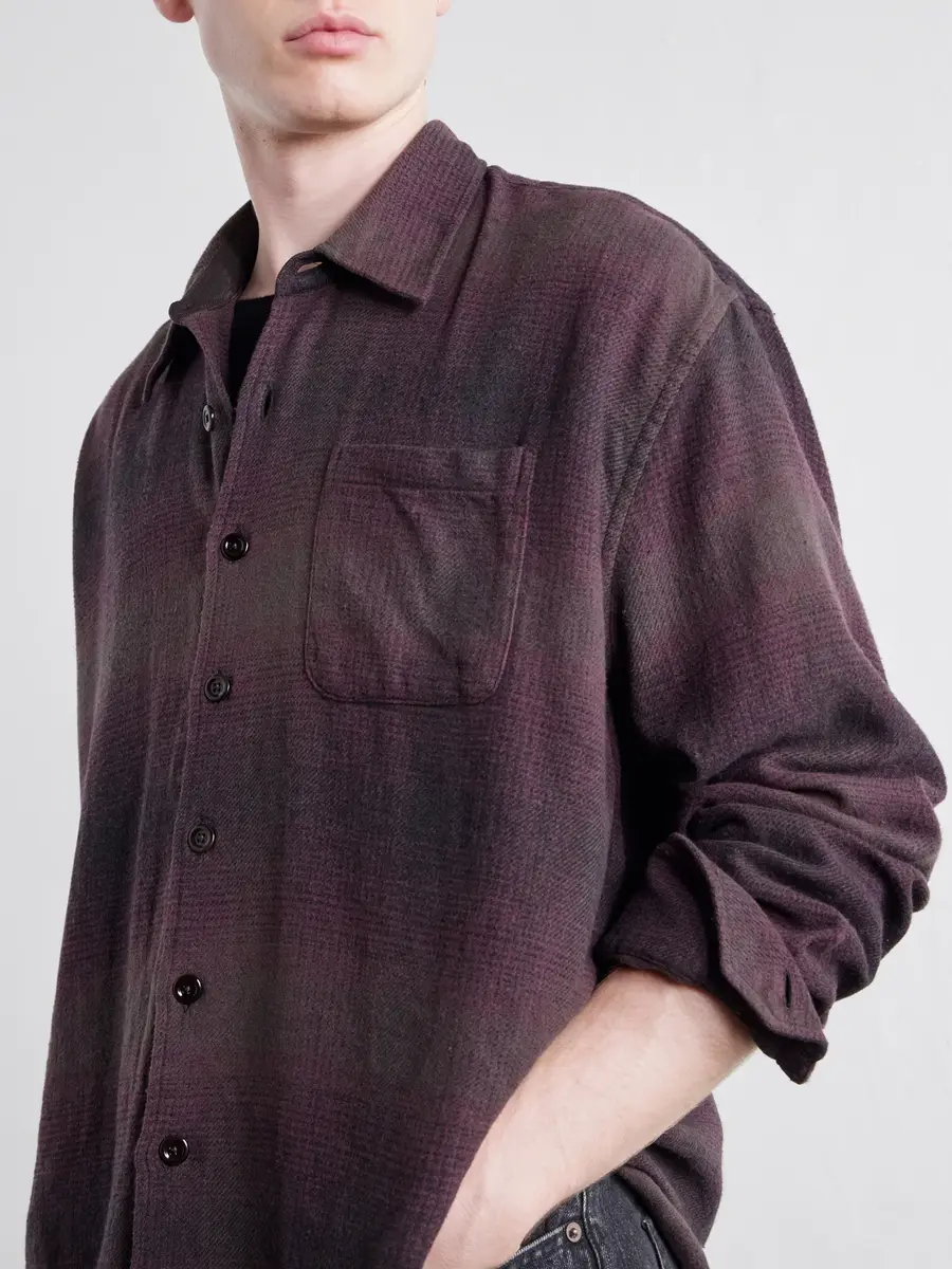 Our Legacy Above Checked Cotton-Blend Flannel Shirt - Men | Thumbnail 5