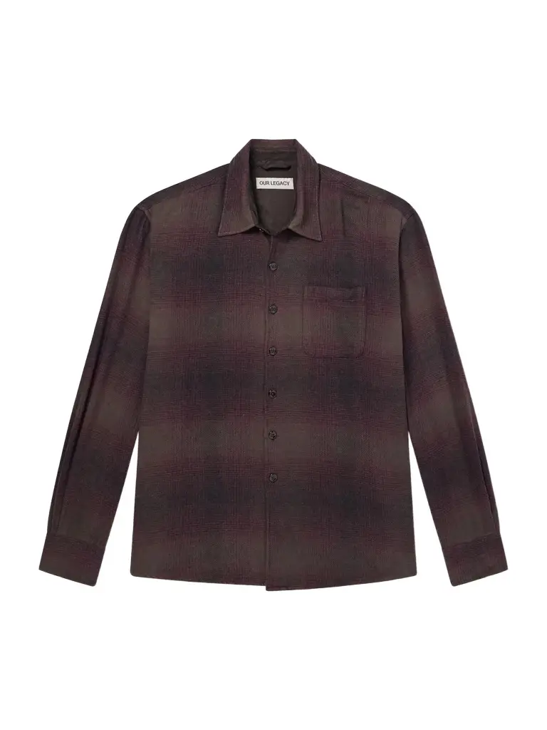 Our Legacy Above Checked Cotton-Blend Flannel Shirt - Men