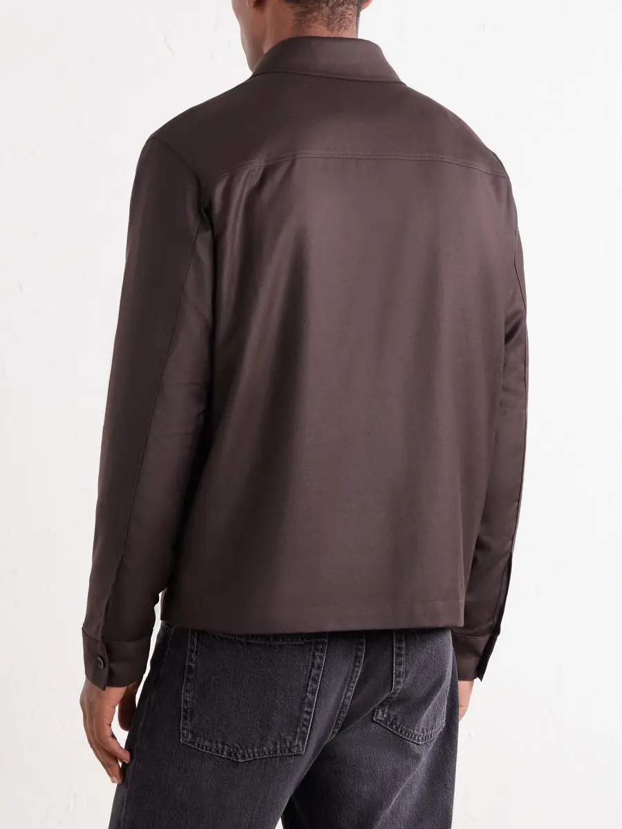 NN07 Alban 10052 Brushed Wool-Blend Flannel Blouson - Men | Thumbnail 4 NN07 Alban 10052 Brushed Wool-Blend Flannel Blouson - Men | Thumbnail 4