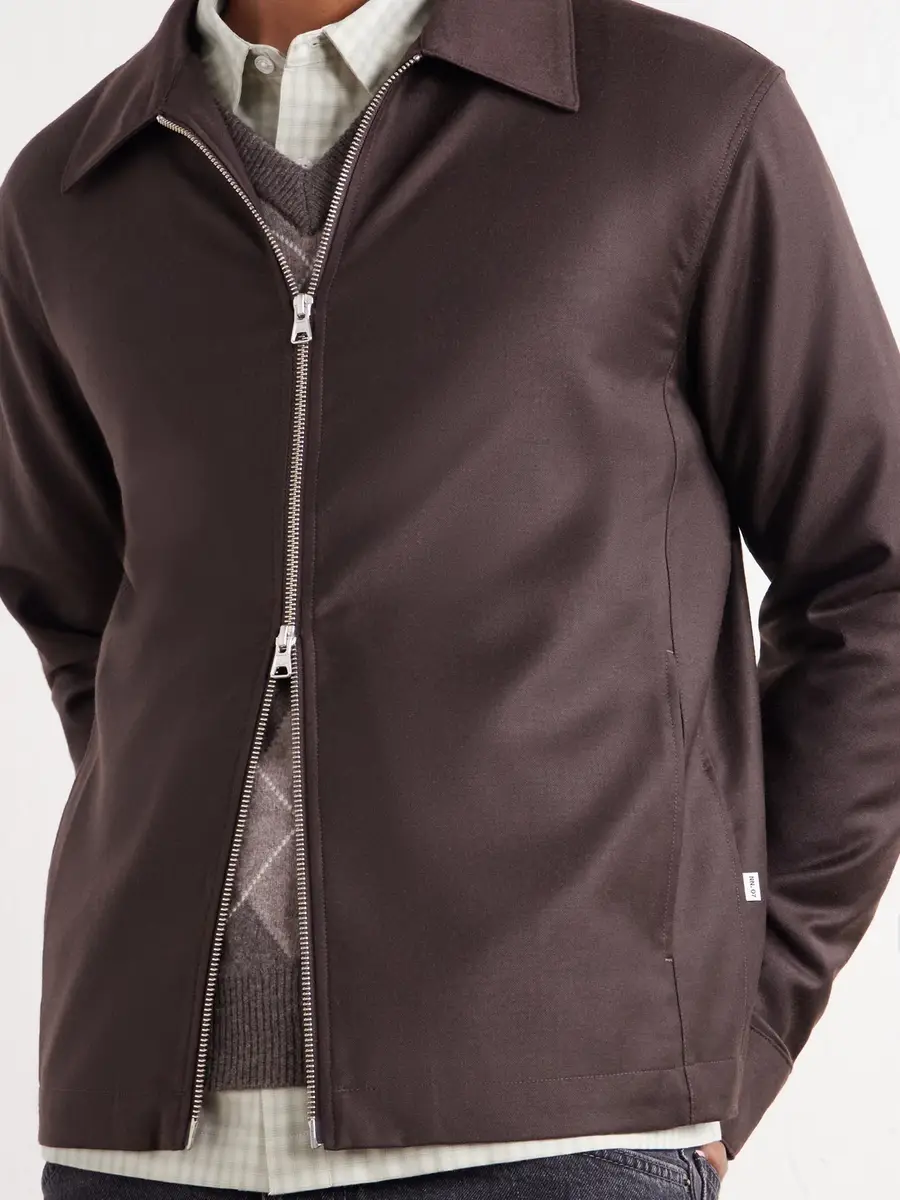 NN07 Alban 10052 Brushed Wool-Blend Flannel Blouson - Men | Thumbnail 5 NN07 Alban 10052 Brushed Wool-Blend Flannel Blouson - Men | Thumbnail 5