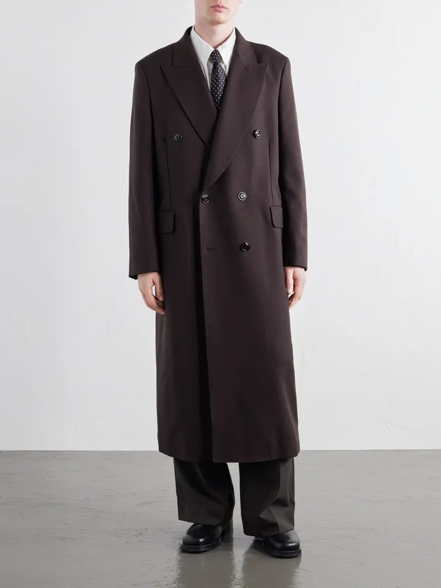 Our Legacy Extended Whale Double-Breasted Virgin Wool-Twill Coat - Men | Thumbnail 3