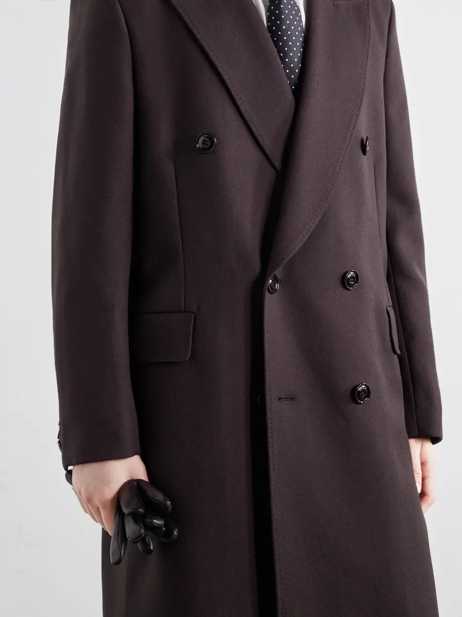 Our Legacy Extended Whale Double-Breasted Virgin Wool-Twill Coat - Men | Thumbnail 6