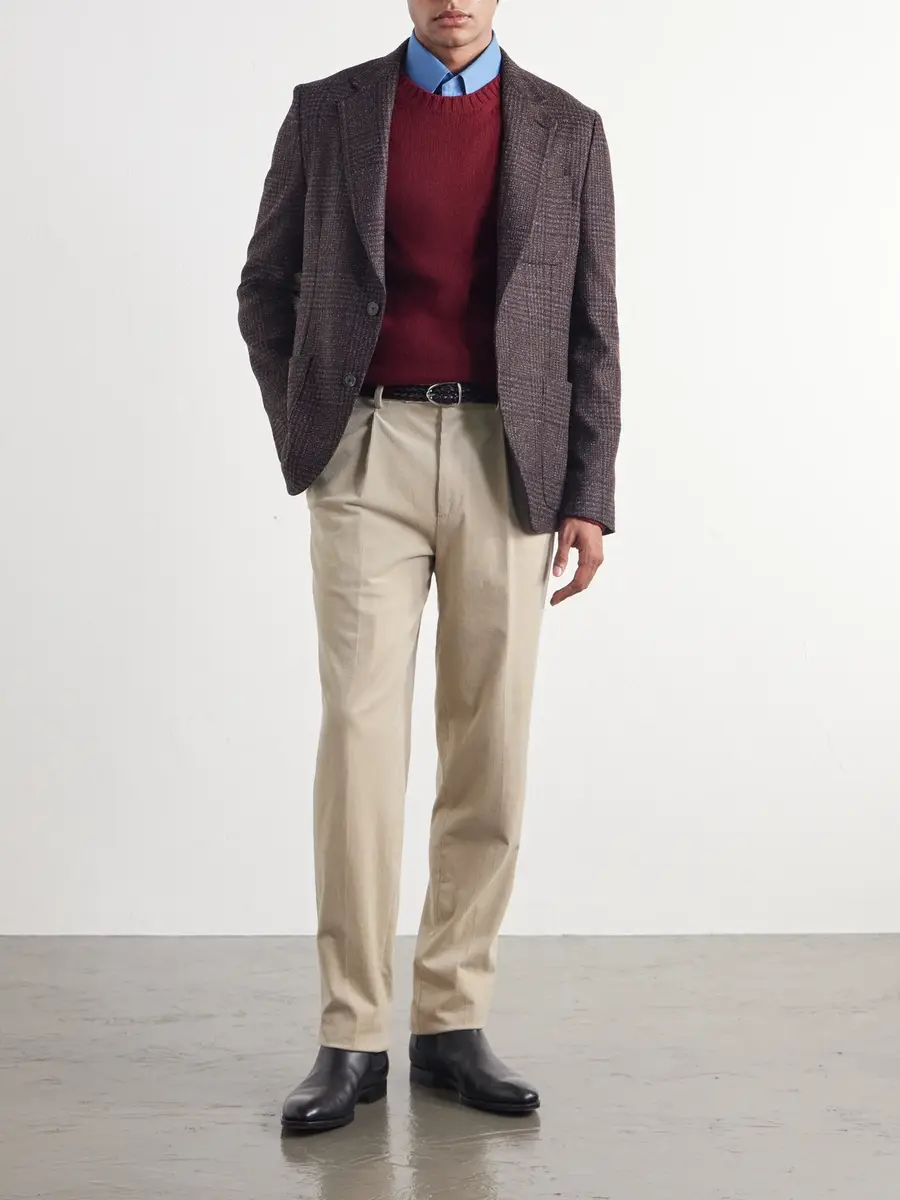 Zegna Pleated Straight-Leg Cotton-Corduroy Trousers - Men | Thumbnail 2 Zegna Pleated Straight-Leg Cotton-Corduroy Trousers - Men | Thumbnail 2