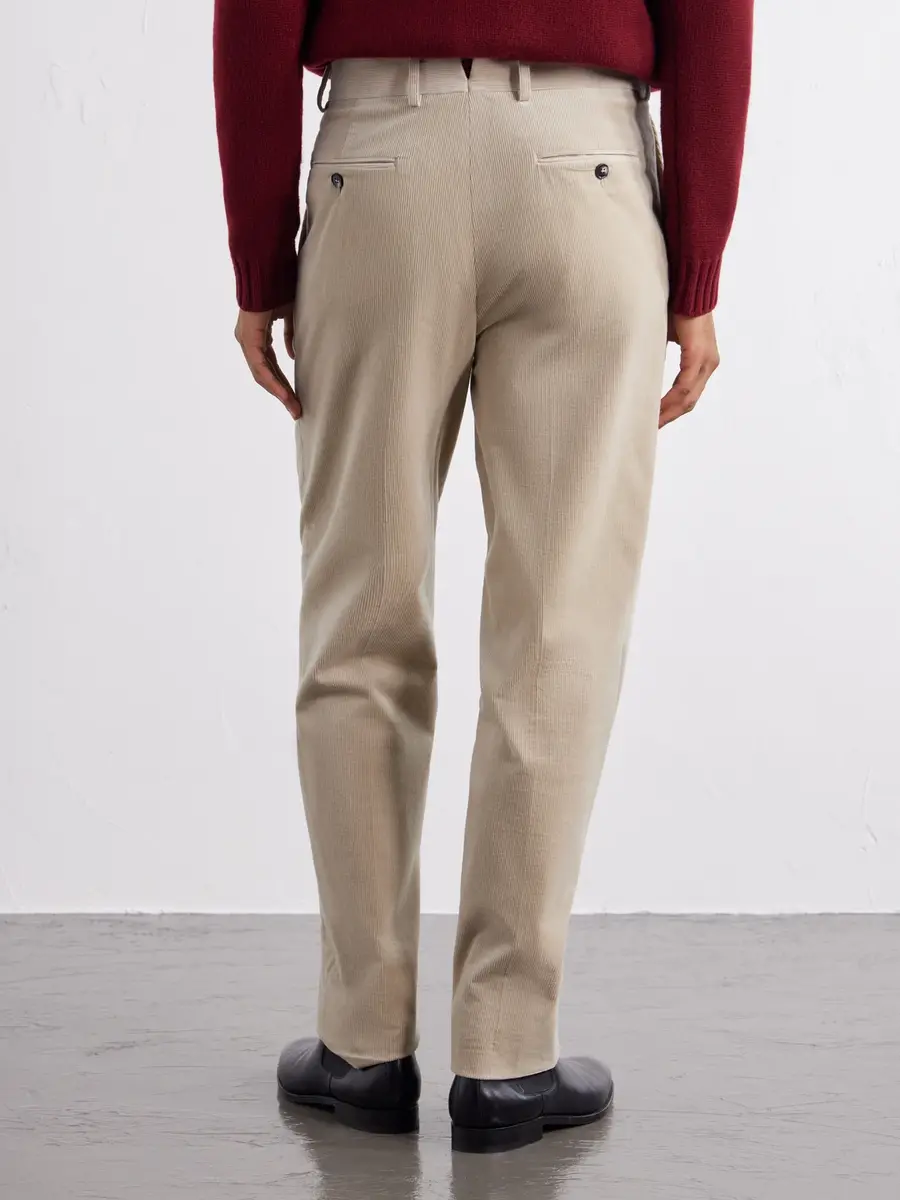 Zegna Pleated Straight-Leg Cotton-Corduroy Trousers - Men | Thumbnail 4 Zegna Pleated Straight-Leg Cotton-Corduroy Trousers - Men | Thumbnail 4