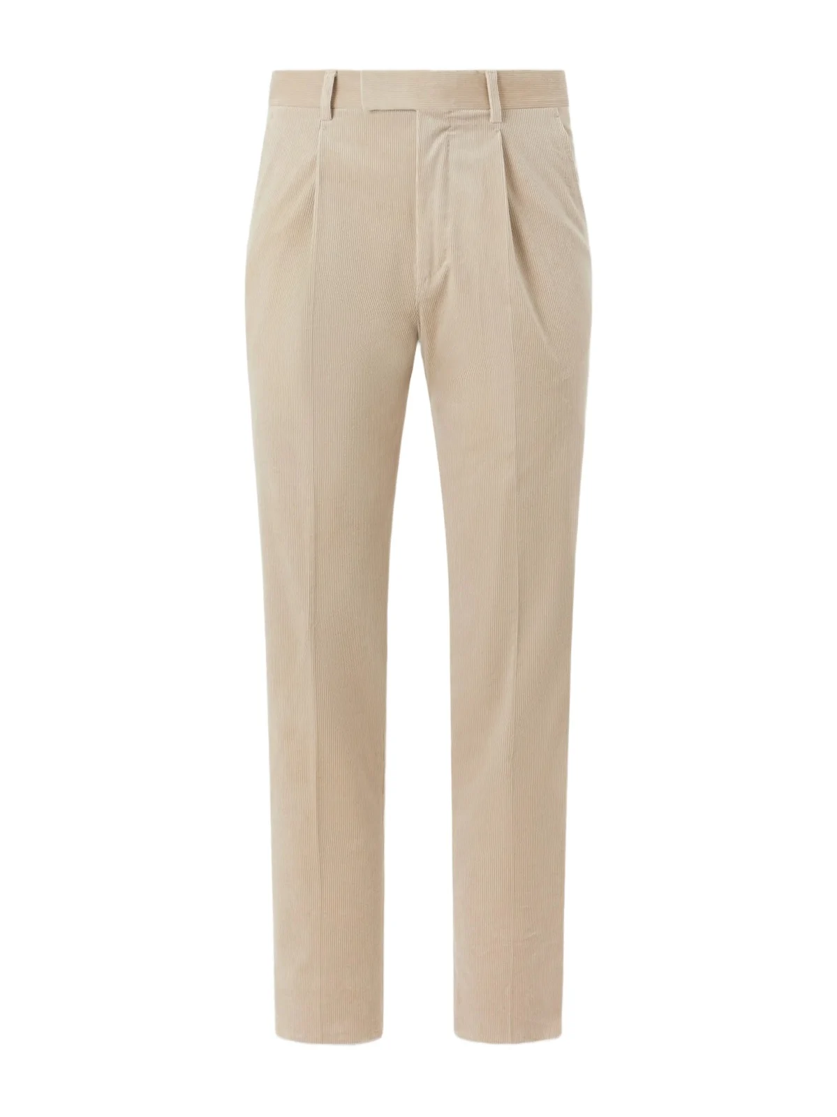 Zegna Pleated Straight-Leg Cotton-Corduroy Trousers - Men