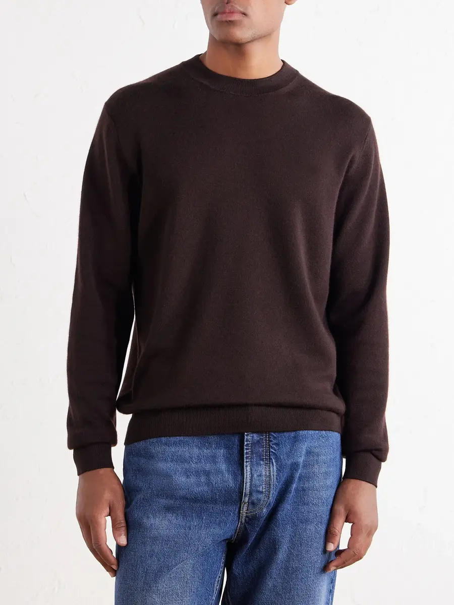 Thom Sweeney Cashmere and Silk-Blend Jersey Sweater - Men | Thumbnail 3 Thom Sweeney Cashmere and Silk-Blend Jersey Sweater - Men | Thumbnail 3