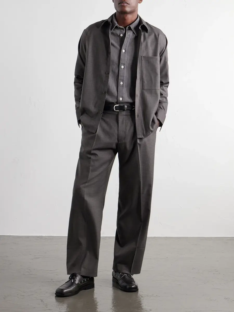 NN07 Freddy 10071 Checked Basketweave Wool-Blend Shirt - Men | Thumbnail 2 NN07 Freddy 10071 Checked Basketweave Wool-Blend Shirt - Men | Thumbnail 2