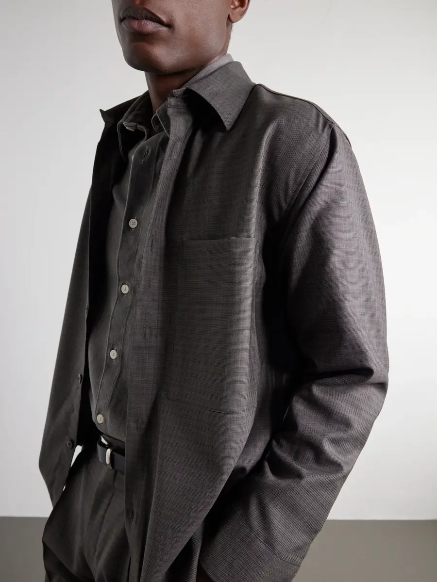 NN07 Freddy 10071 Checked Basketweave Wool-Blend Shirt - Men | Thumbnail 5 NN07 Freddy 10071 Checked Basketweave Wool-Blend Shirt - Men | Thumbnail 5