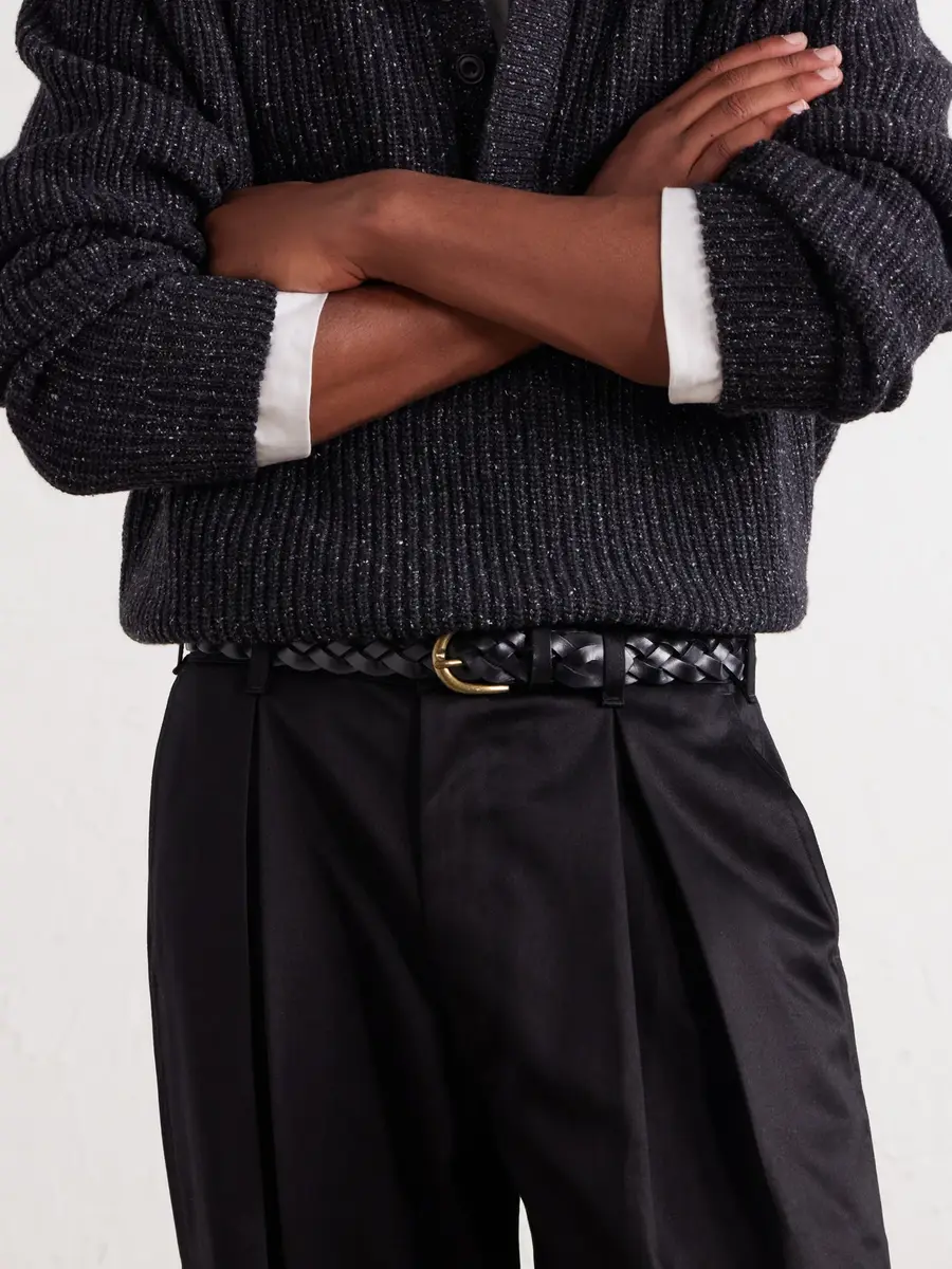 MORJAS 3cm Braided Leather Belt - Men | Thumbnail 2