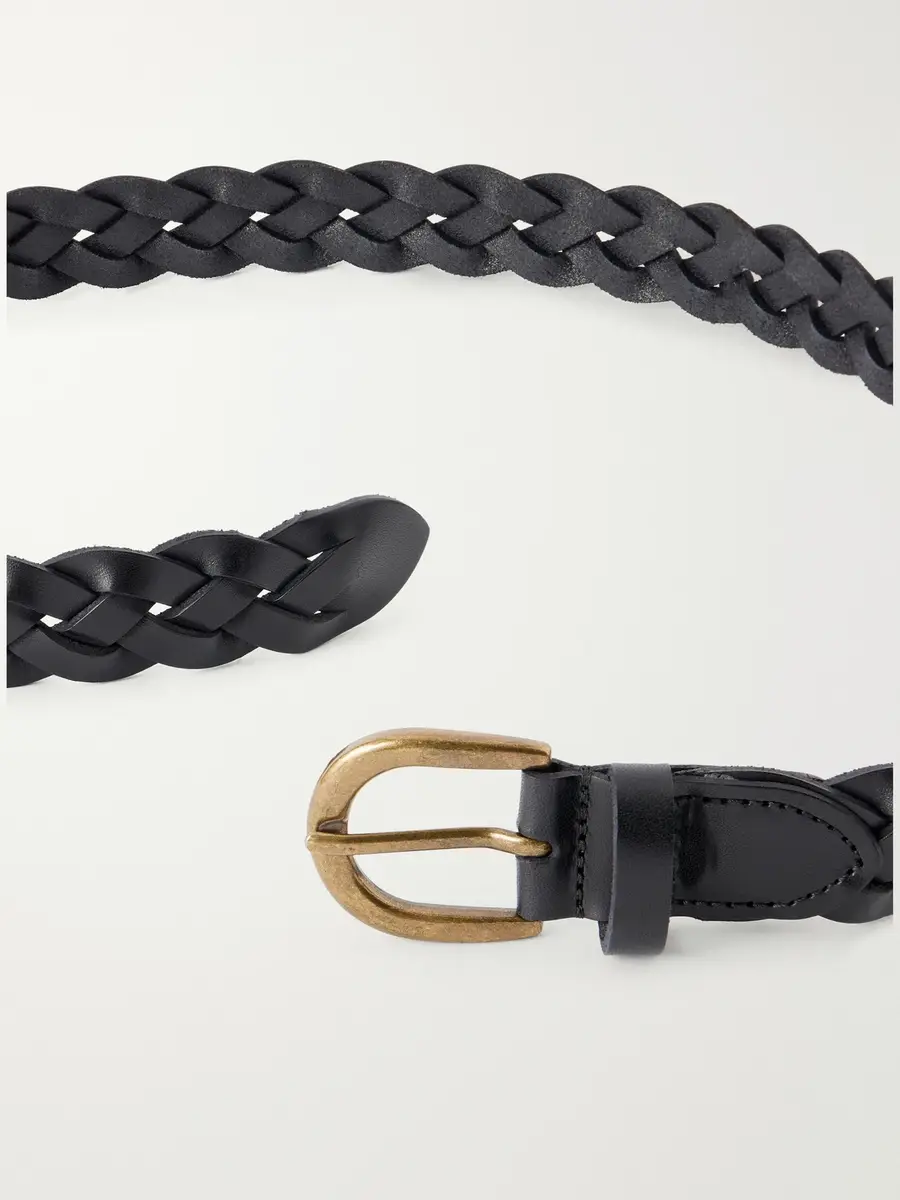 MORJAS 3cm Braided Leather Belt - Men | Thumbnail 3