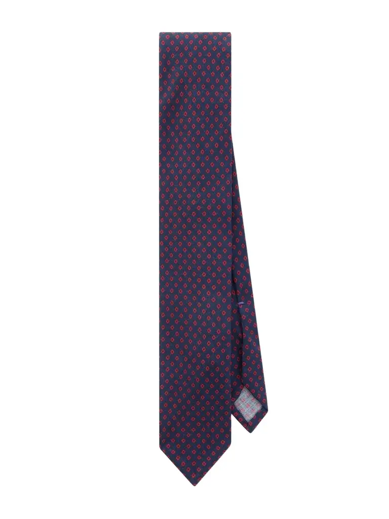 J. Mueser 7cm Diamond-Jacquard Wool Tie - Men