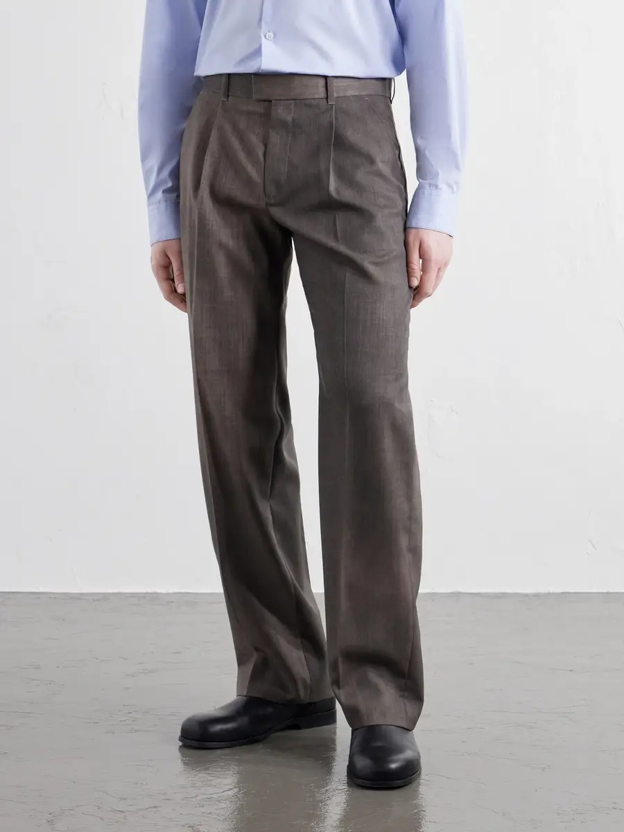 Our Legacy Slack Straight-Leg Pleated Virgin-Wool Twill Suit Trousers - Men | Thumbnail 3