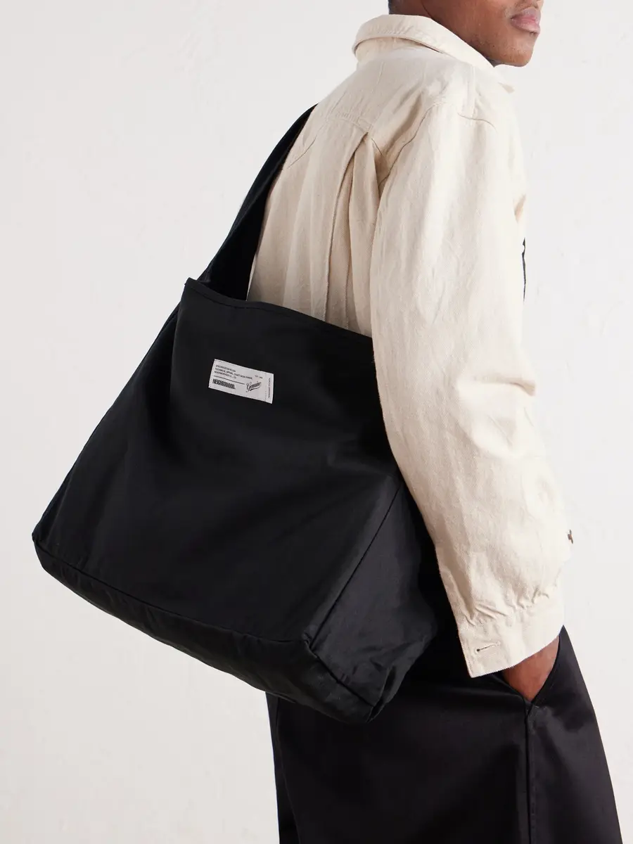 Neighborhood Newspaper Herringbone Cotton Messenger Bag - Men | Thumbnail 2