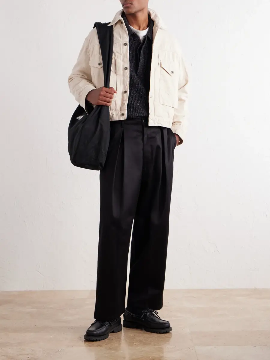 Neighborhood Newspaper Herringbone Cotton Messenger Bag - Men | Thumbnail 3