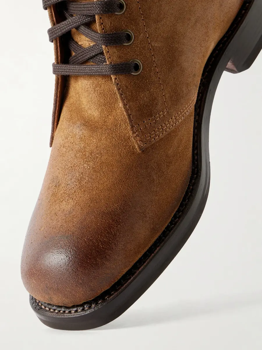 Grenson Rory Burnished-Suede Lace-Up Boots - Men | Thumbnail 5