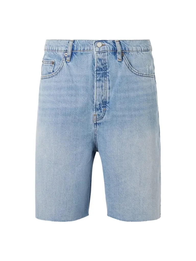 Frayed Denim Shorts - Men Frayed Denim Shorts - Men